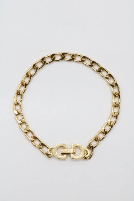 vintage】Christian Dior / 90's CD logo motif gold chain bracelet - Madder  vintage
