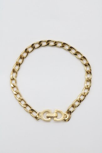vintageChristian Dior / 90's CD logo motif gold chain bracelet
