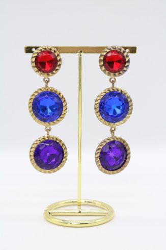 【vintage】80's swing bijou earrings