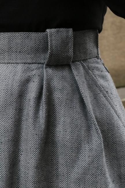 vintage】Christian Dior / inverted pleats culottes skirt