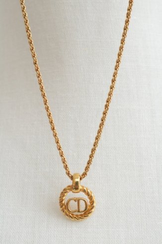 【vintage】Christian Dior / CD logo motif necklace