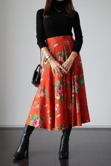 vintage】KENZO / front ribbon tie blouse & circular long vintage】KENZO / front ribbon tie blouse & circular long