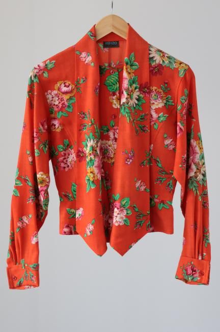 オープンセール 福袋 ribbon front / vintage】KENZO tie long circular & blouse ジャケット・アウター