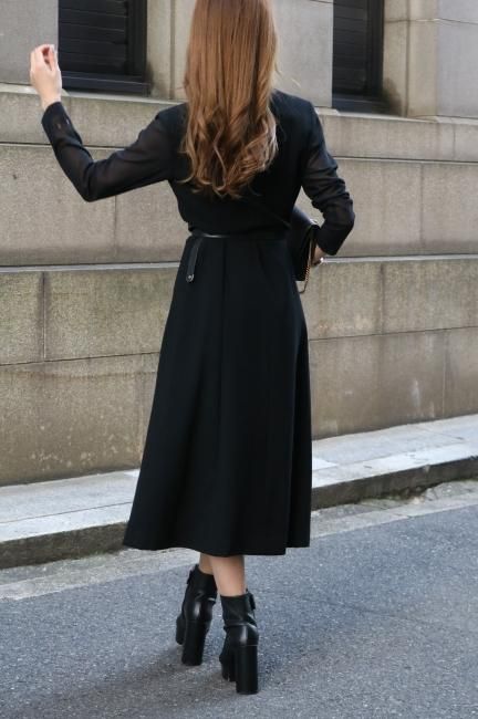 vintage】90's lace collar see-through sleeves buttondown