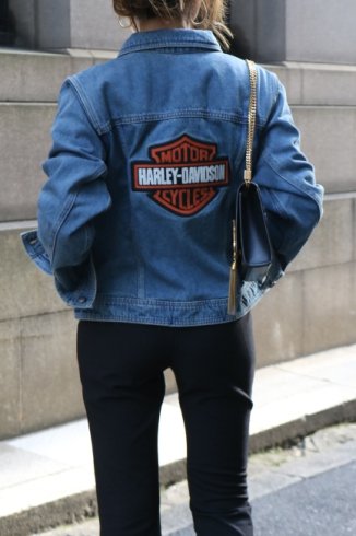 【USED】HARLEYｰDAVIDSON / bar & shield logo denim jacket