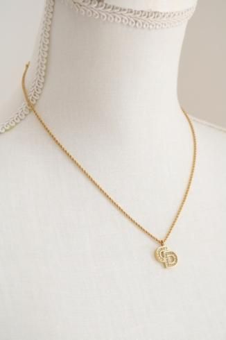 vintageChristian Dior / CD motif rhinestone necklace