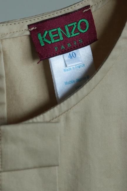 vintage】KENZO / round neck center pleats design sleeveless