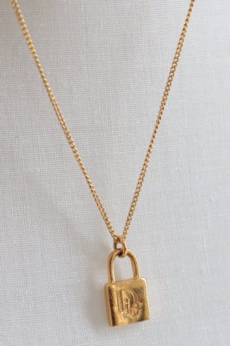 USEDChristian Dior / logo cadena pendant top necklace