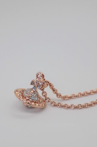 【USED】Vivienne Westwood / rhinestone small orb necklace
