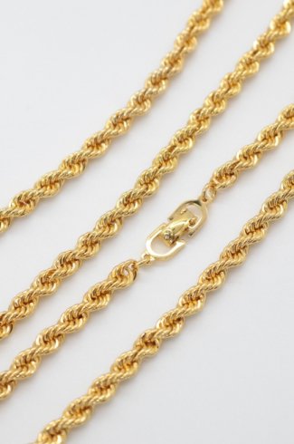 【vintage】Christian Dior / CD logo screw chain gold necklace