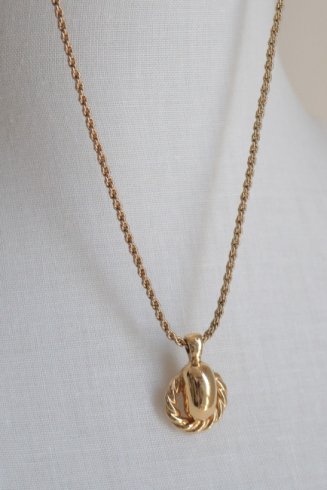【vintage】VALENTINO / rope motif pendant top necklace