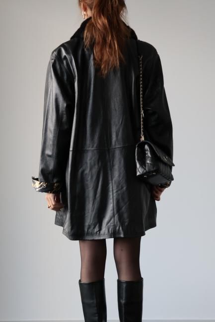 vintage】GIANNI VALENTINO / 3way collar lamb leather coat vintage】GIANNI VALENTINO / 3way collar lamb leather coat