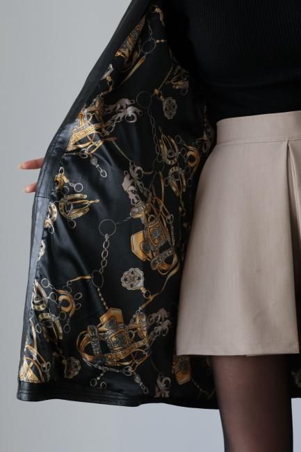 vintage】GIANNI VALENTINO / 3way collar lamb leather coat - Madder