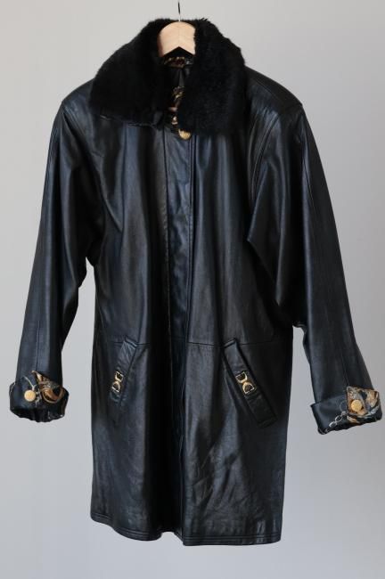 vintage】GIANNI VALENTINO / 3way collar lamb leather coat vintage】GIANNI VALENTINO / 3way collar lamb leather coat