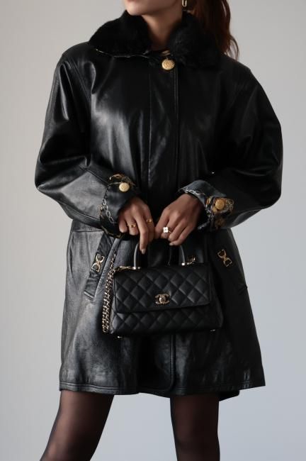 vintage】GIANNI VALENTINO / 3way collar lamb leather coat vintage】GIANNI VALENTINO / 3way collar lamb leather coat
