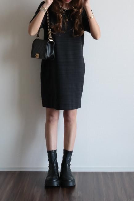 vintage】Yves Saint Laurent / black shift dress - Madder vintage