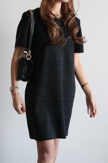 Vintage Yves Saint Laurent ダブルブレスト ワンピース vintage】Yves Saint Laurent / black shift dress - Madder vintage