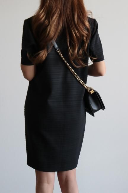 vintage】Yves Saint Laurent / black shift dress - Madder vintage