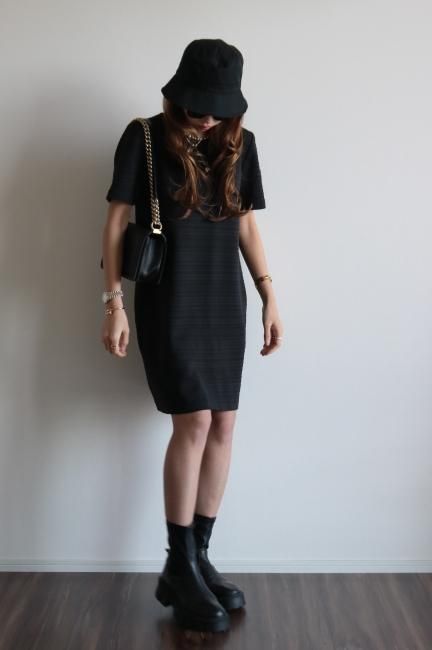 イブサンローラン　ワンピース vintage】Yves Saint Laurent / black shift dress - Madder vintage