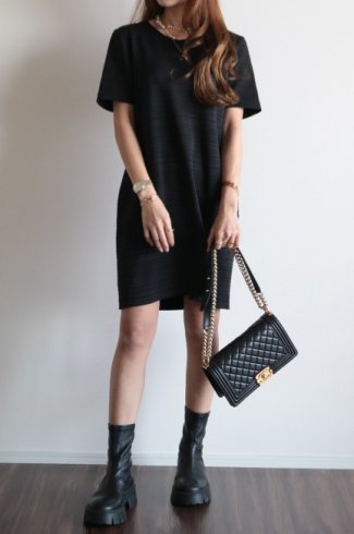 vintageYves Saint Laurent / black shift dress