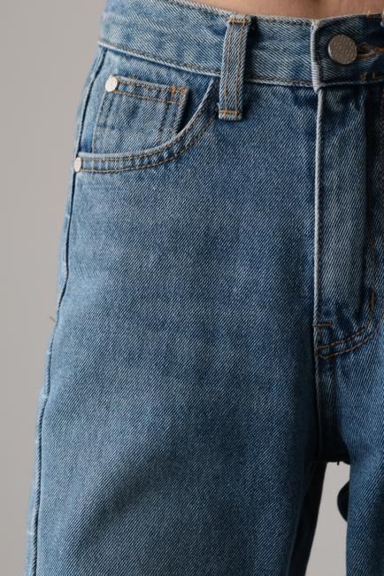 side switching flare denim pants / blue - Madder vintage
