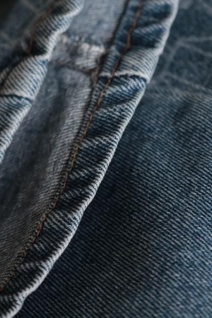 side switching flare denim pants / blue - Madder vintage