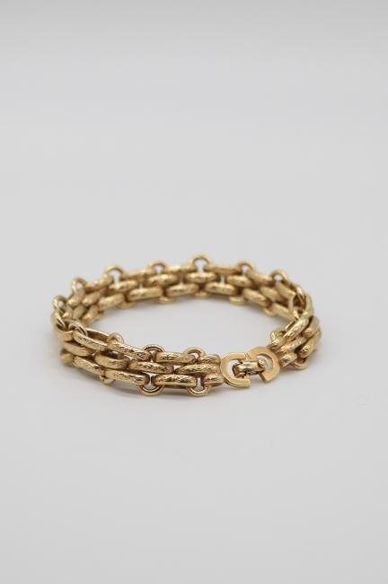vintage】Christian Dior / CD gold chunky bracelet - Madder