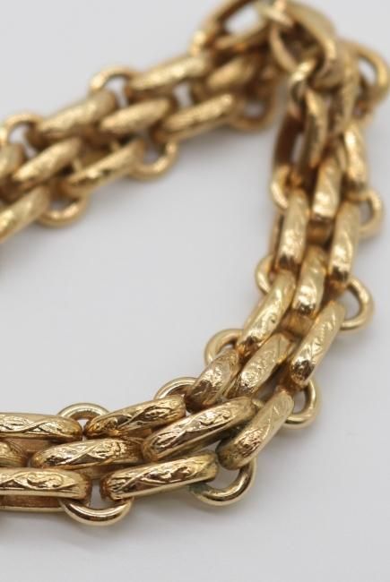 アクセサリー Vintage Christian Dior Gold Bracelet vintage】Christian Dior / CD gold chunky bracelet - Madder