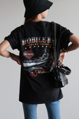 USEDHARLEYDAVIDOSON / MOBILLE BAY HD original graphic print tee