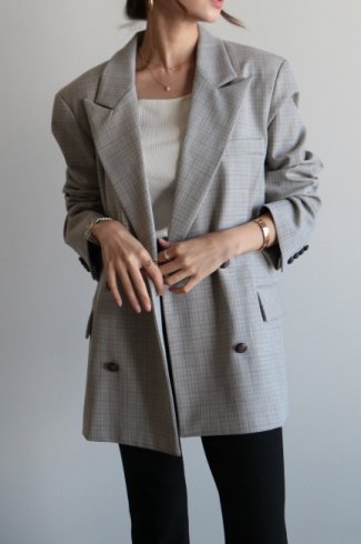 double breasted tailored jacket / greige