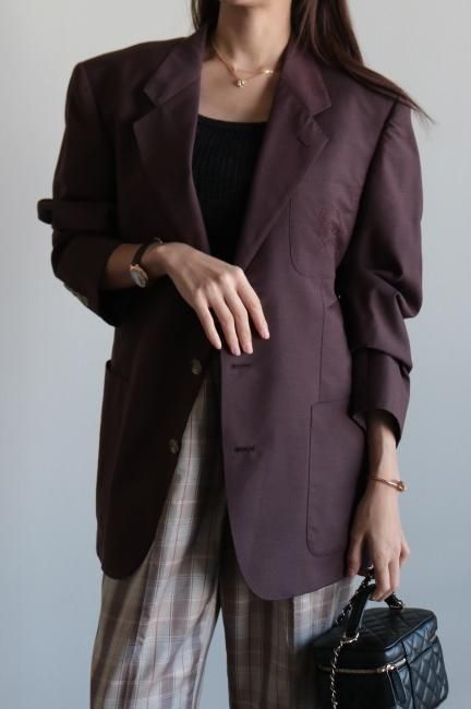 vintage】Christian Dior / CD logo embroidery tailored jacket