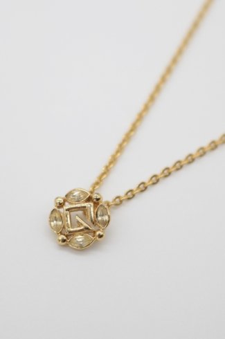【vintage】GIVENCHY / logo motif rhinestone necklace