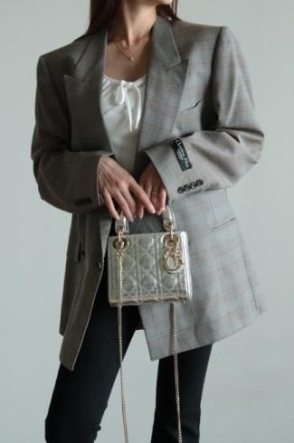 希少カラー】Christian Dior モヘア混 裏地CDロゴ セットアップ