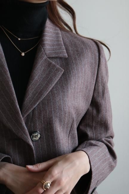 vintage】Yves Saint Laurent / single breasted stripe