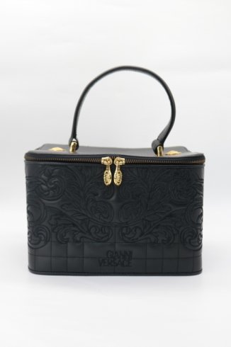 vintageVERSACE / sun burst leather vanity bag