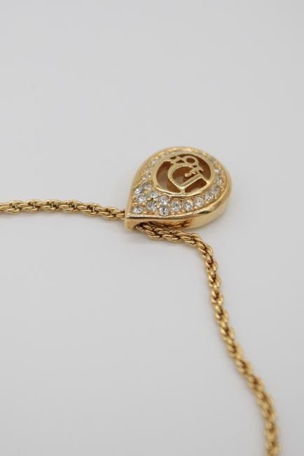 vintage】Christian Dior / Dior logo teardrop rhinestone vintage】Christian Dior / Dior logo teardrop rhinestone