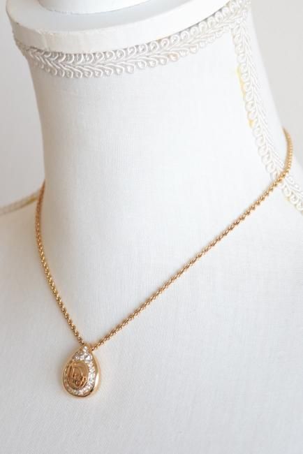 vintage】Christian Dior / Dior logo teardrop rhinestone vintage】Christian Dior / Dior logo teardrop rhinestone