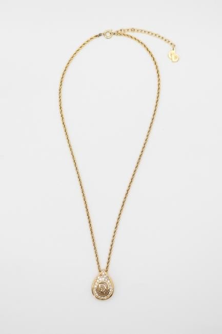 vintage】Christian Dior / Dior logo teardrop rhinestone vintage】Christian Dior / Dior logo teardrop rhinestone
