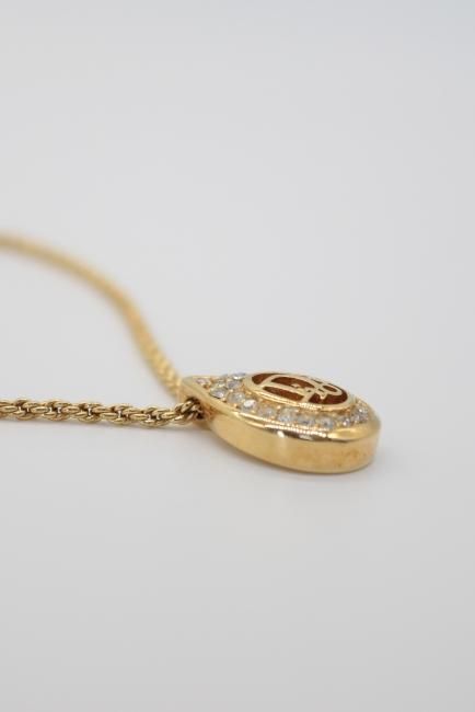 vintage】Christian Dior / Dior logo teardrop rhinestone vintage】Christian Dior / Dior logo teardrop rhinestone