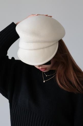 asymmetry wool casquette / 3colorways