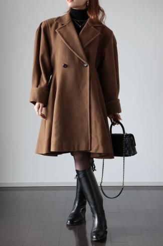 vintageYves Saint Laurent / flare design ulster coat