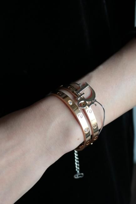 USED】Christian Dior / ”Dior” logo chain bracelet - Madder