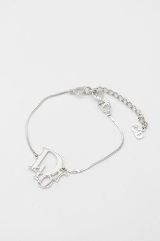 【USED】Christian Dior / ”Dior” logo chain bracelet 