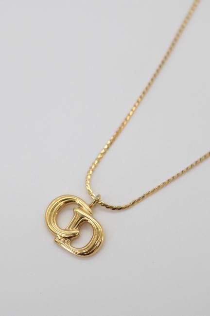 Christian dior top logo necklace