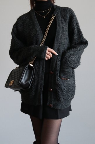 【USED】Ann Taylar. / V neck wool knit cardigan