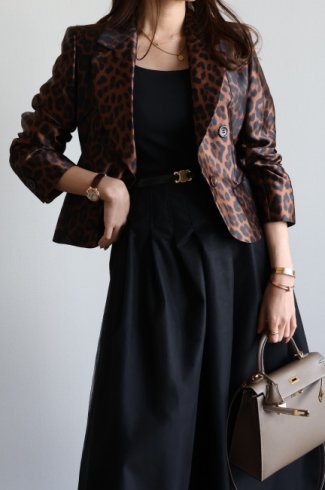vintageYves Saint Laurent / 90's leopard short jacket