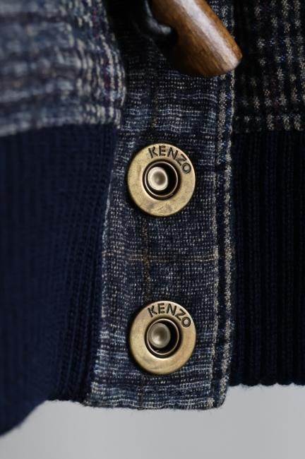 新品 タグ付き KENZO MACKINTOSH COAT ギンガムチェック vintage】KENZO / single breasted gingham check tailored