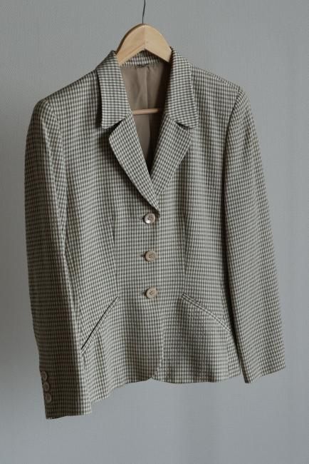 vintage】KENZO / single breasted gingham check tailored