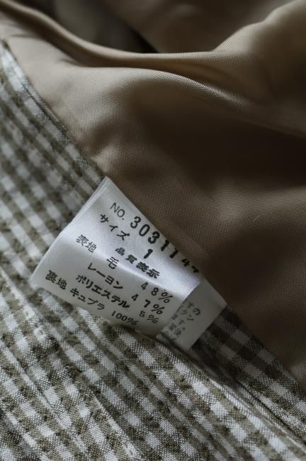 vintage】KENZO / single breasted gingham check tailored jacket