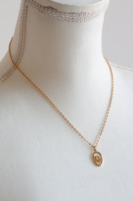 vintage】Christian Dior / Dior logo oval top necklace vintage】Christian Dior / Dior logo oval top necklace